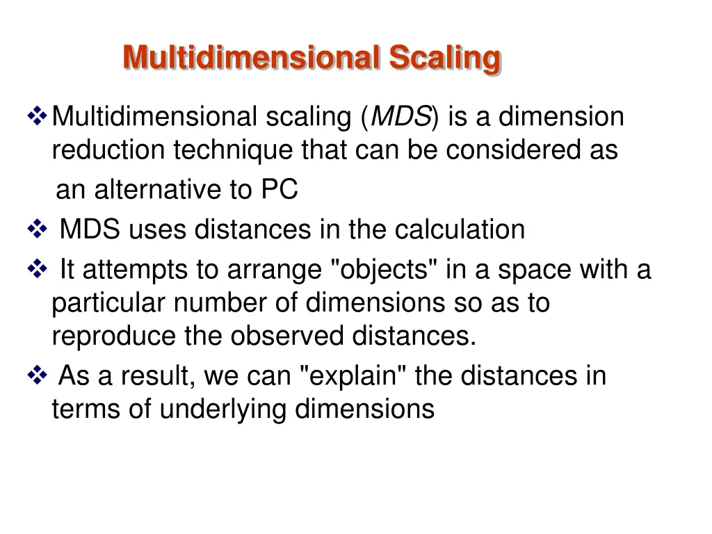 multidimensional scaling