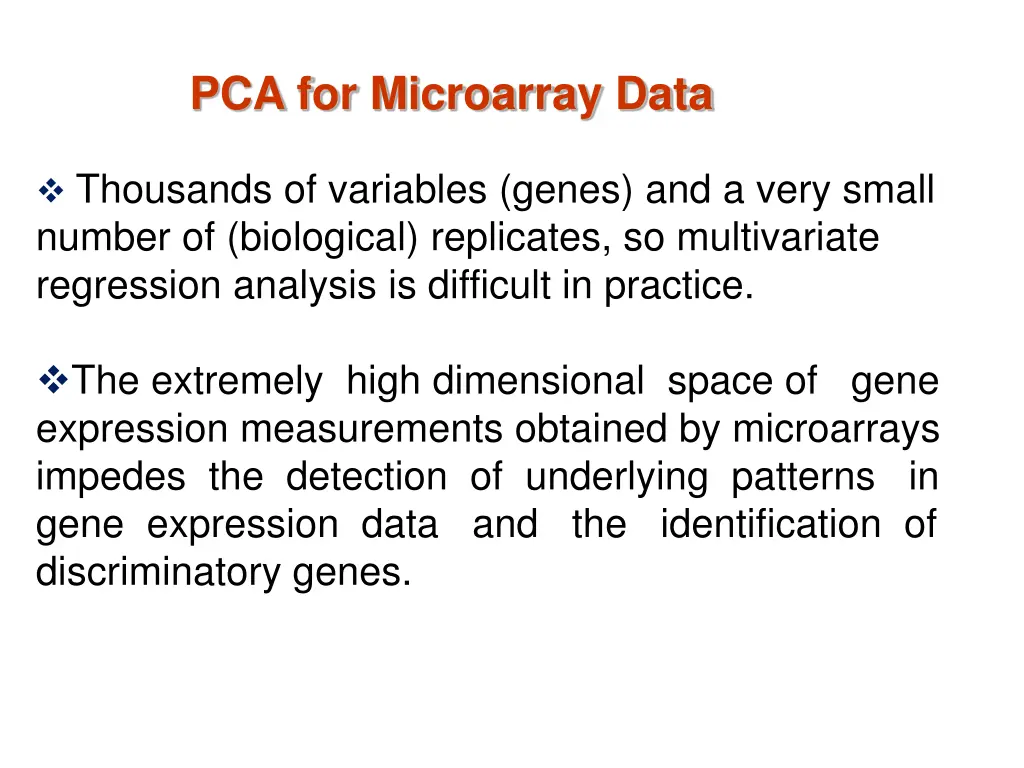 pca for microarray data