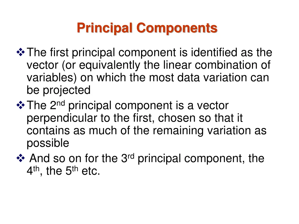 principal components