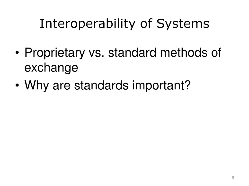 interoperability of systems