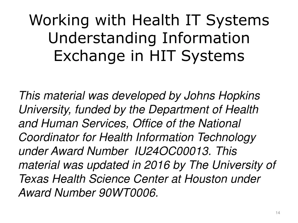 working with health it systems understanding
