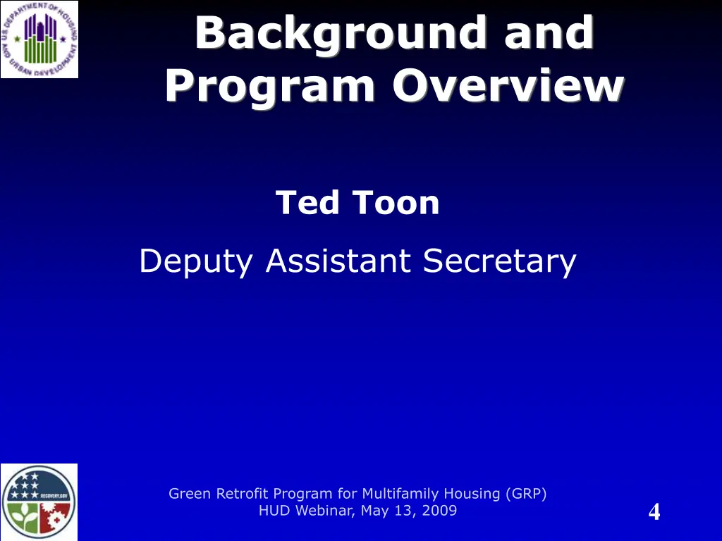 background and program overview