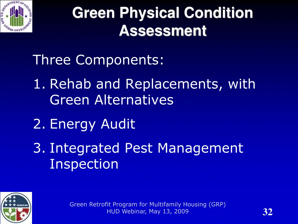 green physical condition assessment