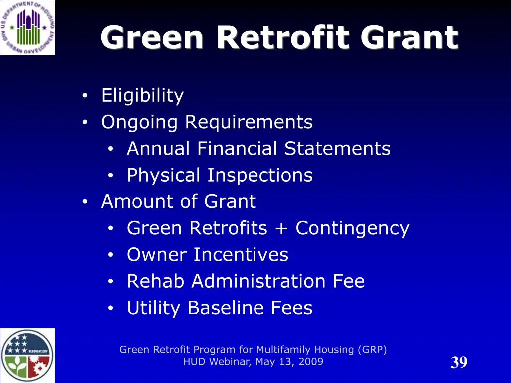 green retrofit grant