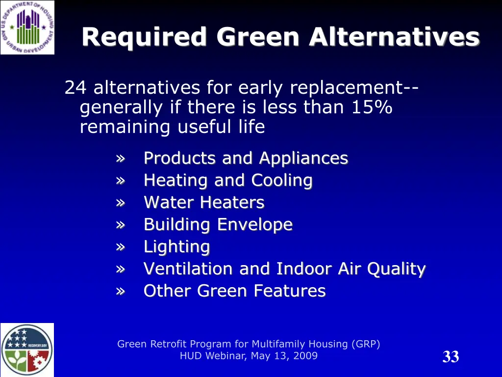 required green alternatives