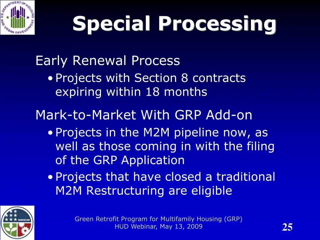 special processing