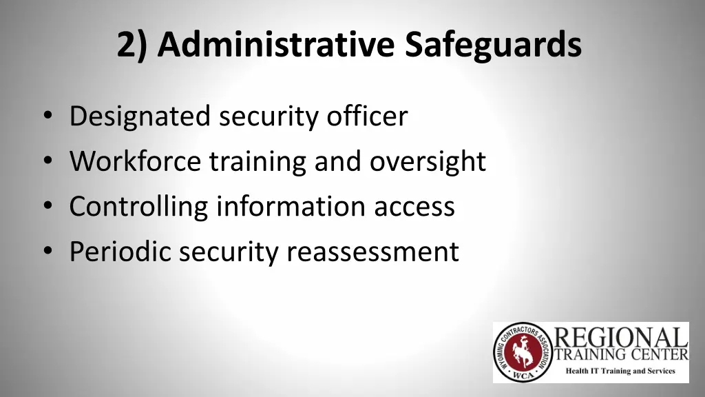 2 administrative safeguards