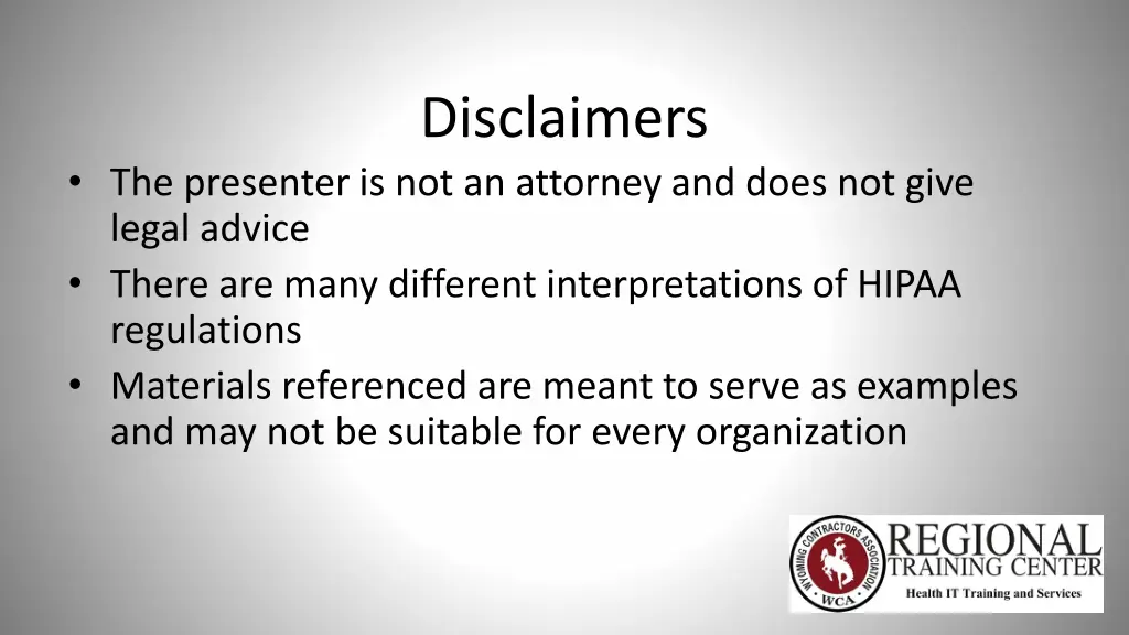 disclaimers