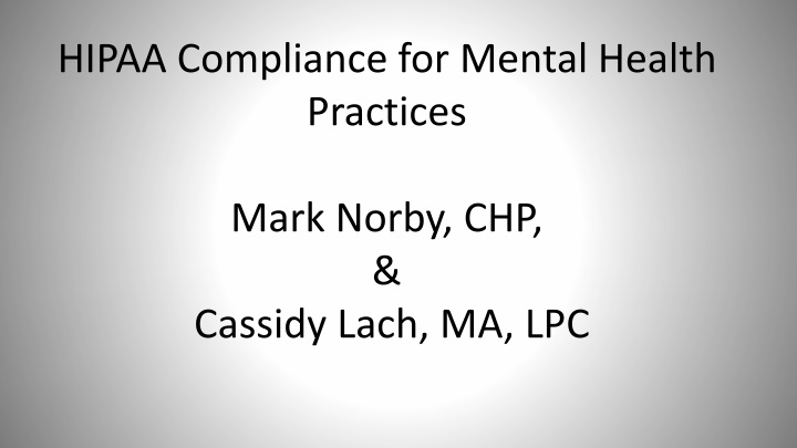 hipaa compliance for mental health practices