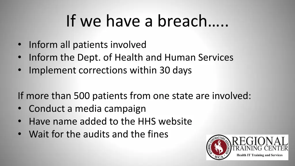 if we have a breach
