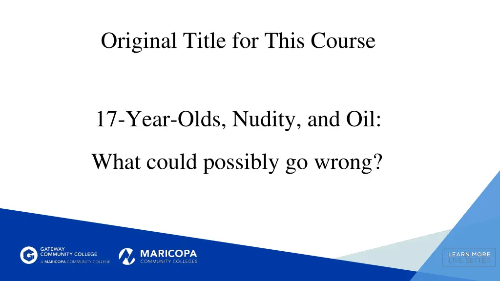 original title for this course