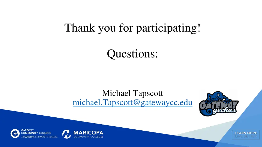 thank you for participating