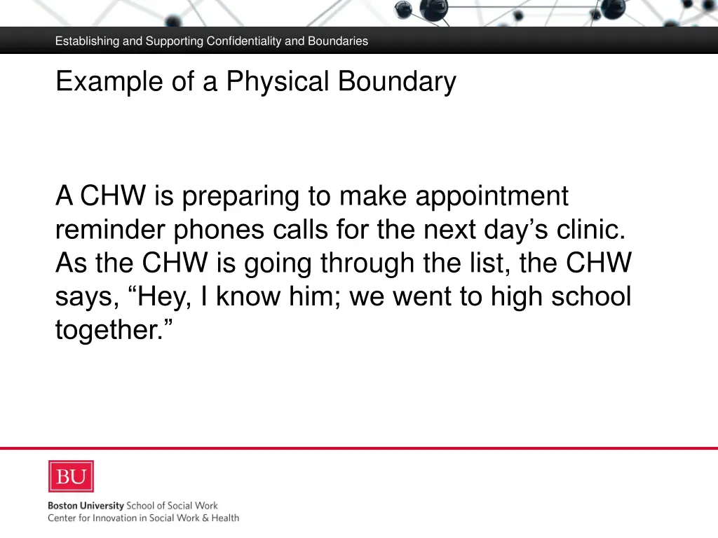 establishing and supporting confidentiality 11