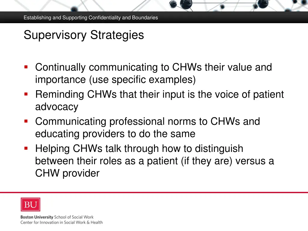 establishing and supporting confidentiality 26