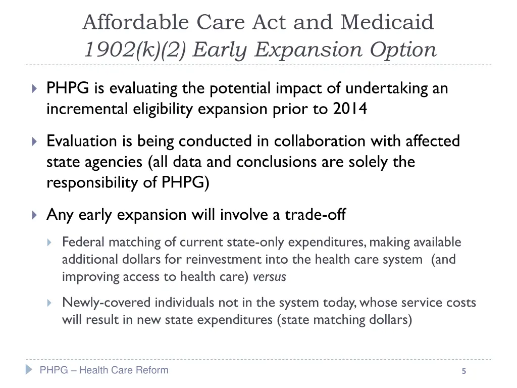 affordable care act and medicaid 1902 k 2 early 2