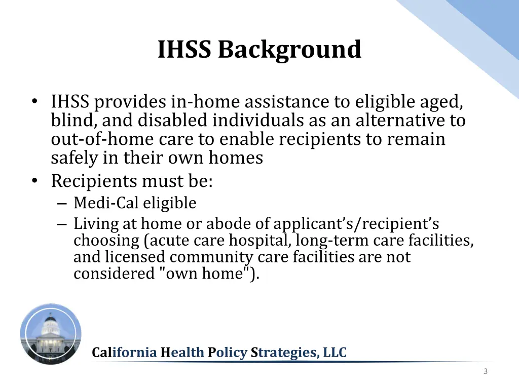 ihss background