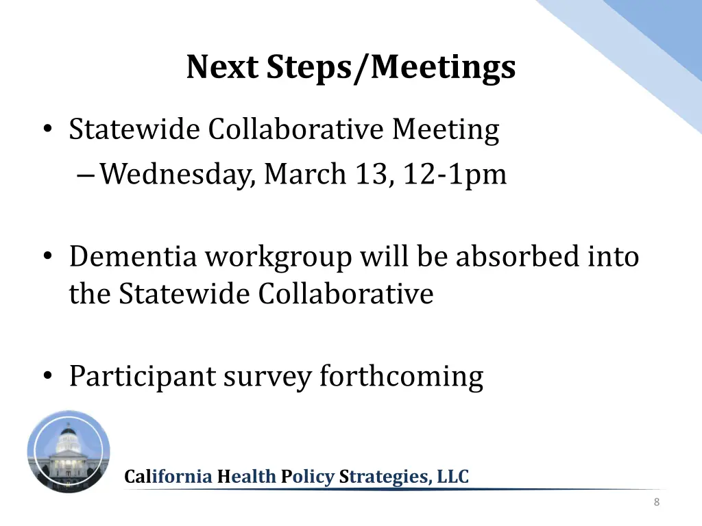next steps meetings
