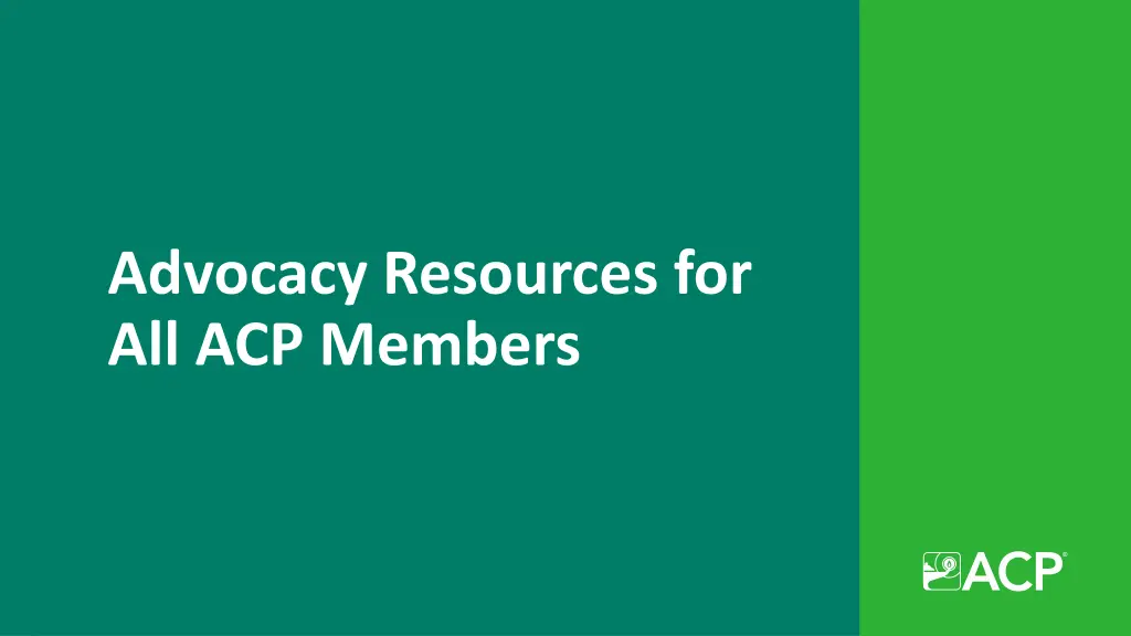 advocacy resources for all acp members
