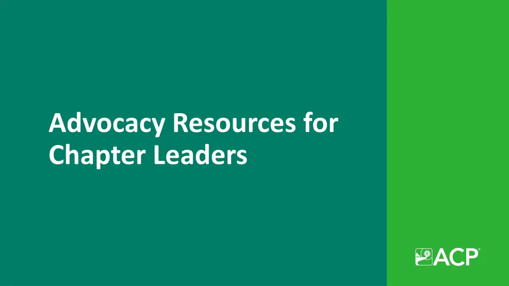 advocacy resources for chapter leaders