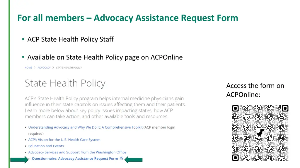 for all members advocacy assistance request form
