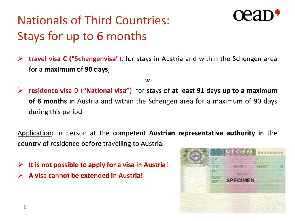 nationals of third countries stays