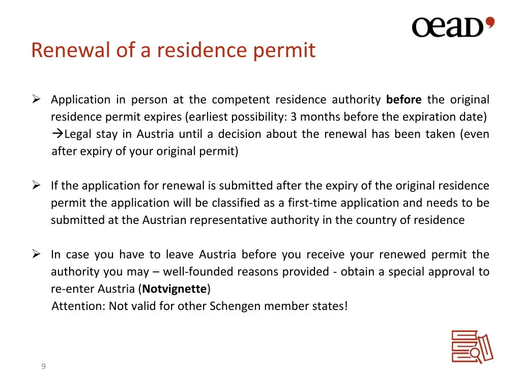 renewal of a residence permit