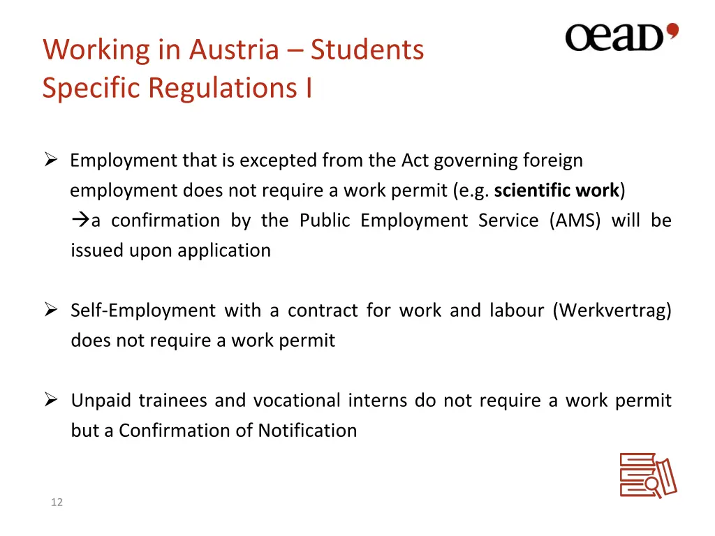 working in austria students specific regulations i