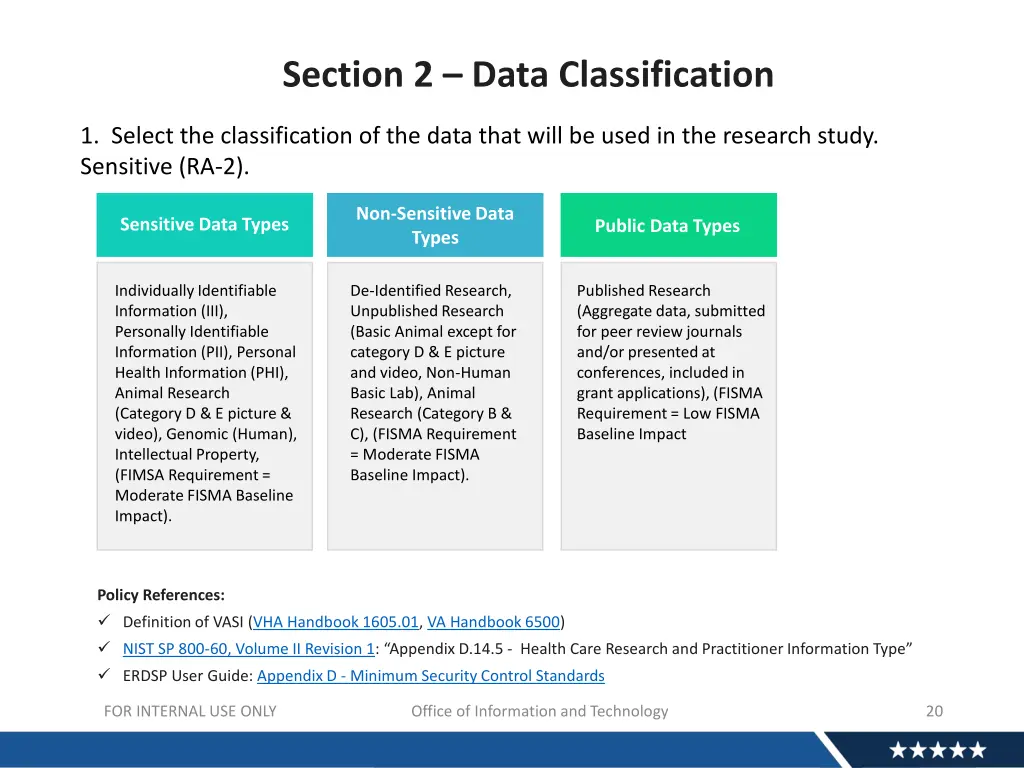 section 2 data classification