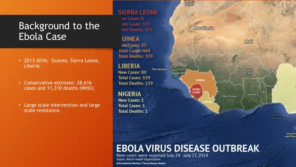 background to the ebola case