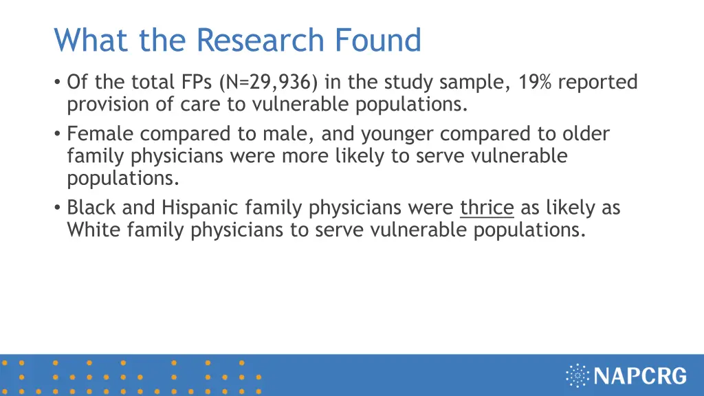 what the research found