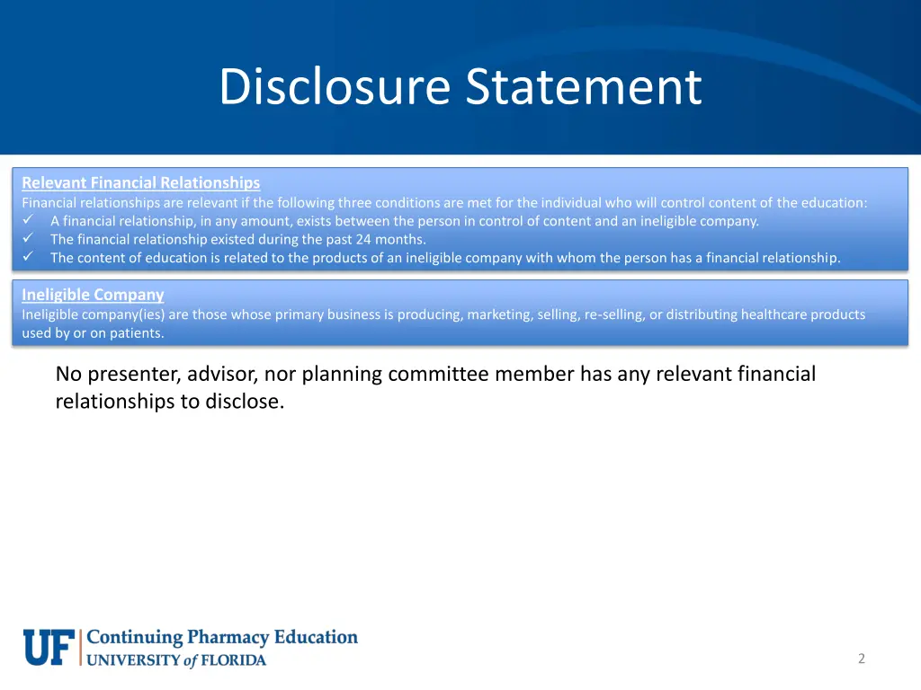disclosure statement