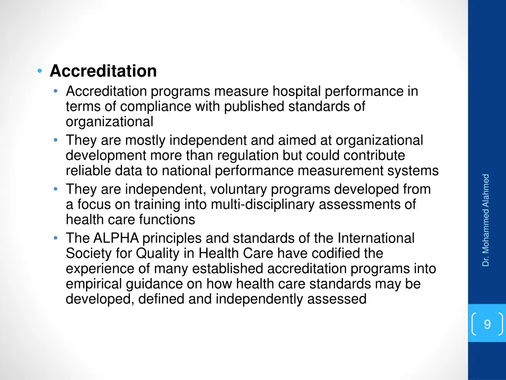 accreditation accreditation programs measure