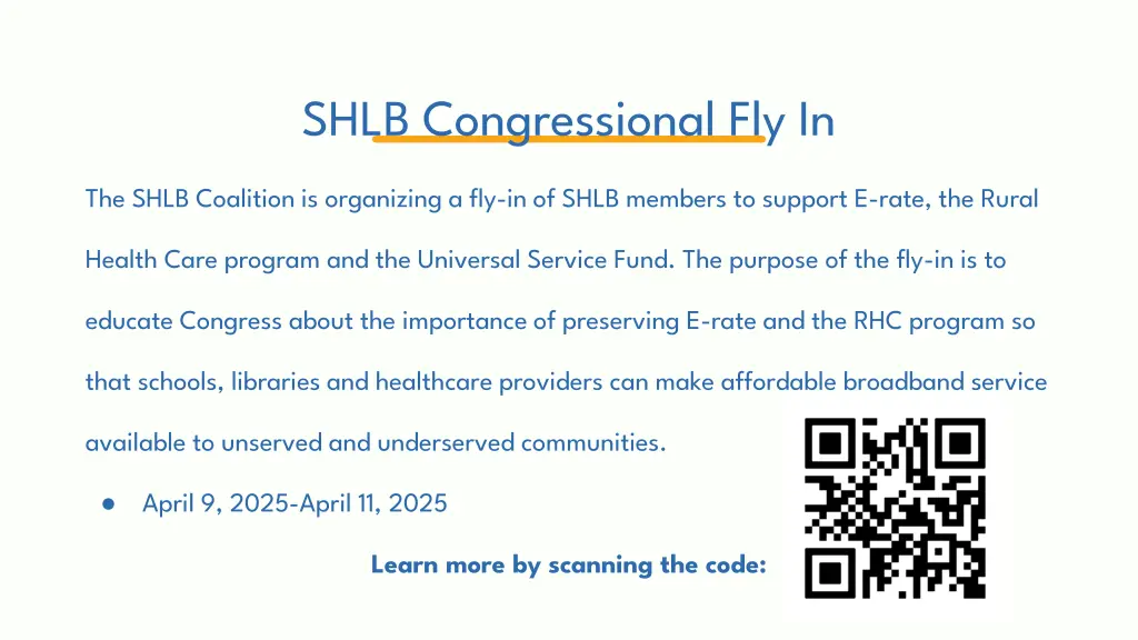 shlb congressional fly in