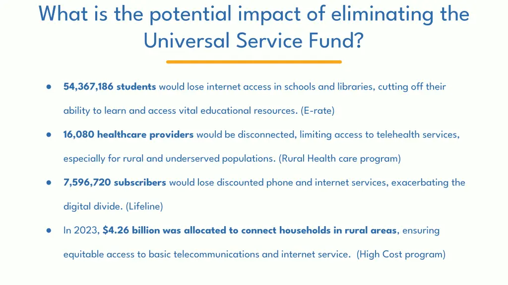 what is the potential impact of eliminating