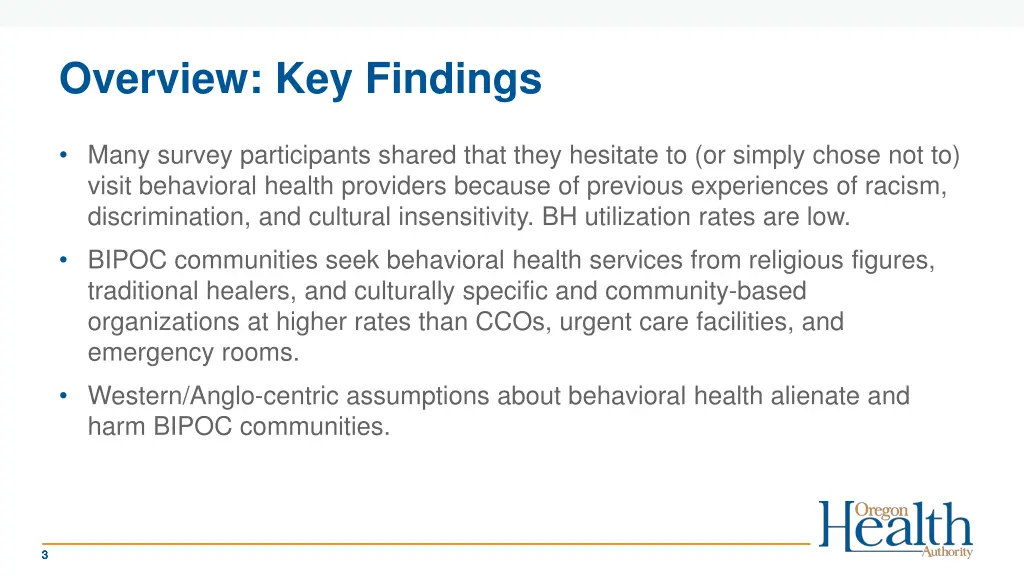 overview key findings