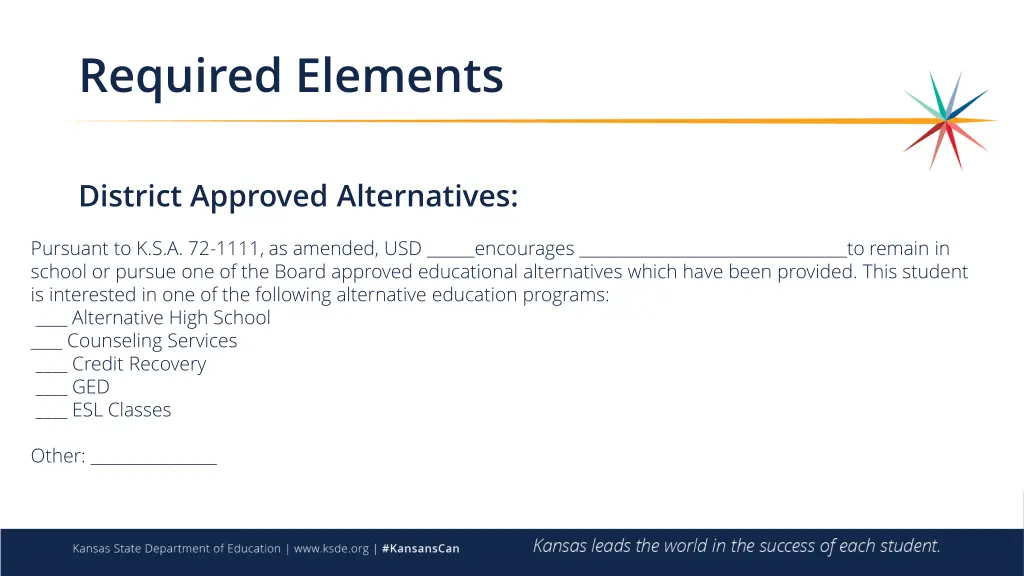 required elements 4