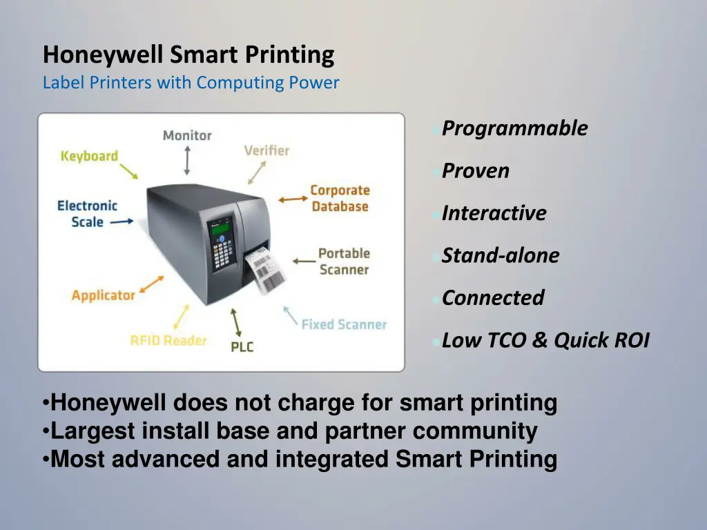 honeywell smart printing label printers with