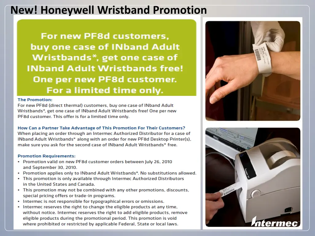 new honeywell wristband promotion