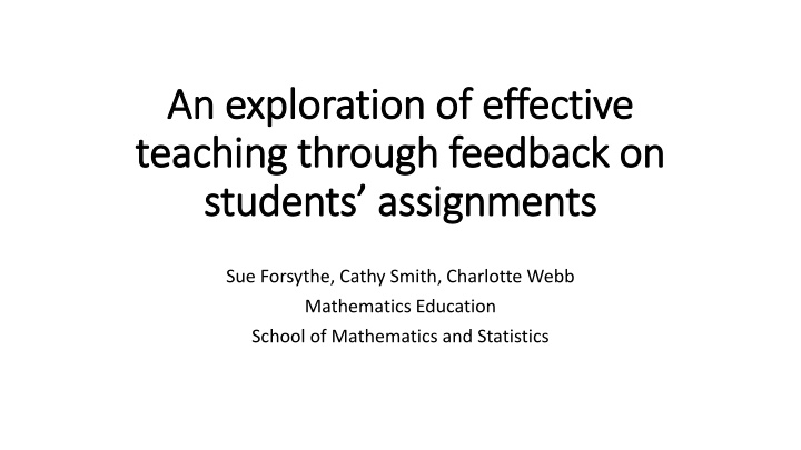 an exploration of effective an exploration