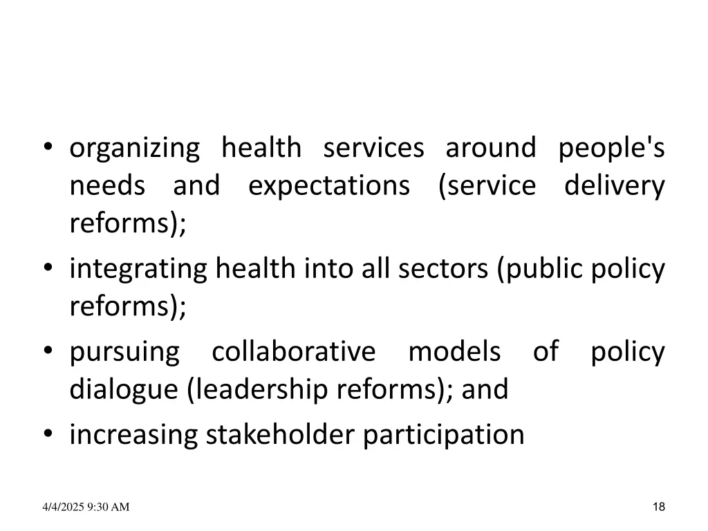 organizing health services around people s needs