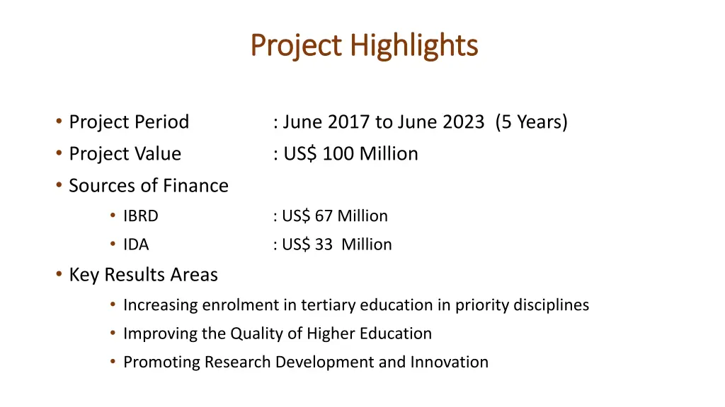 project highlights project highlights