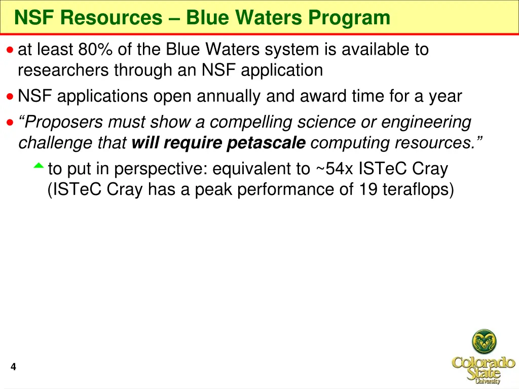 nsf resources blue waters program