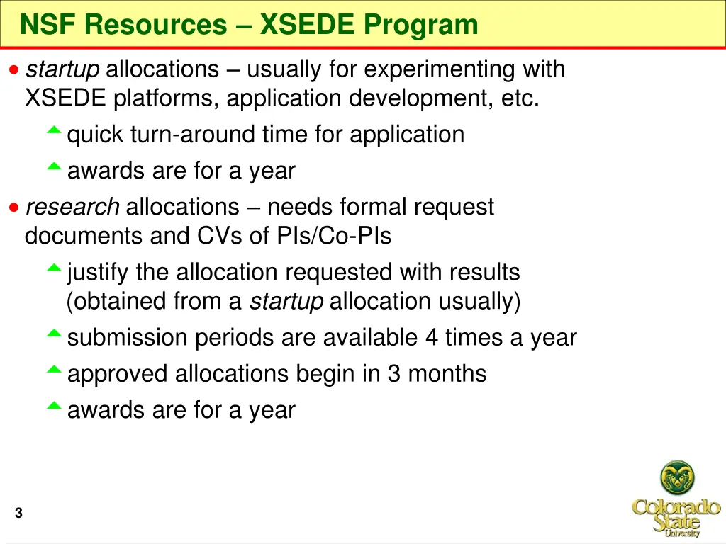 nsf resources xsede program