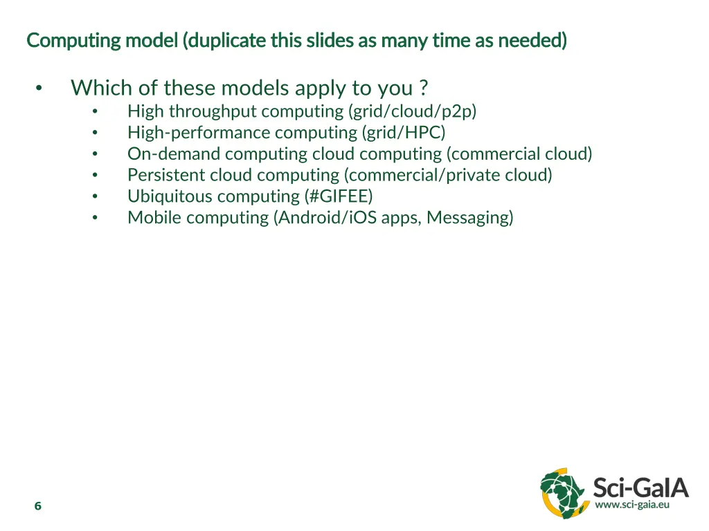 computing model duplicate this slides as many