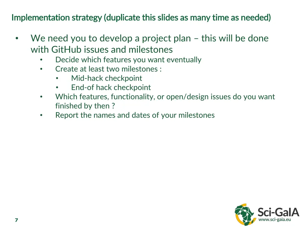 implementation strategy duplicate this slides