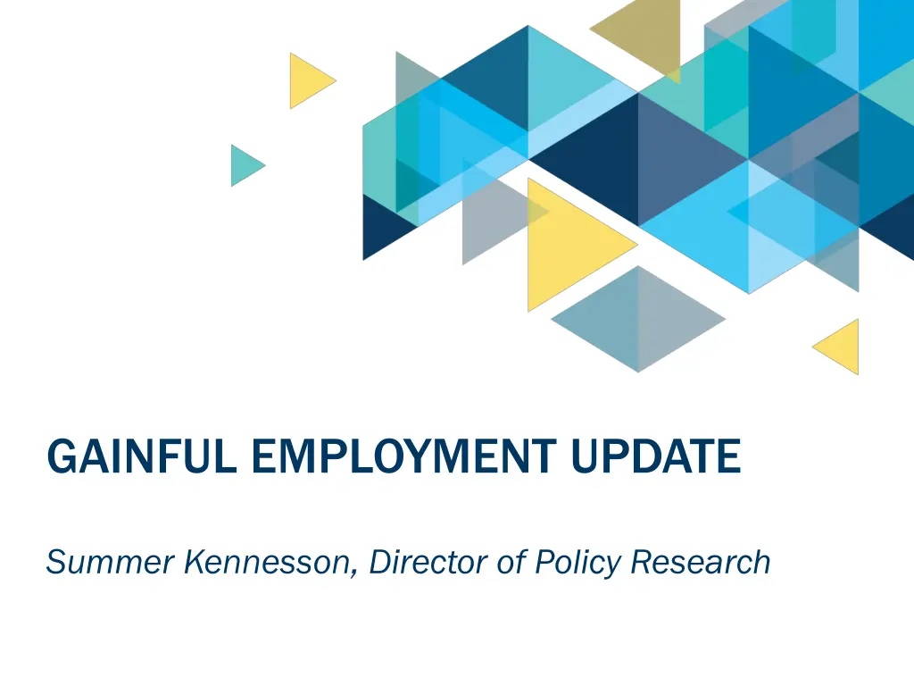 gainful employment update