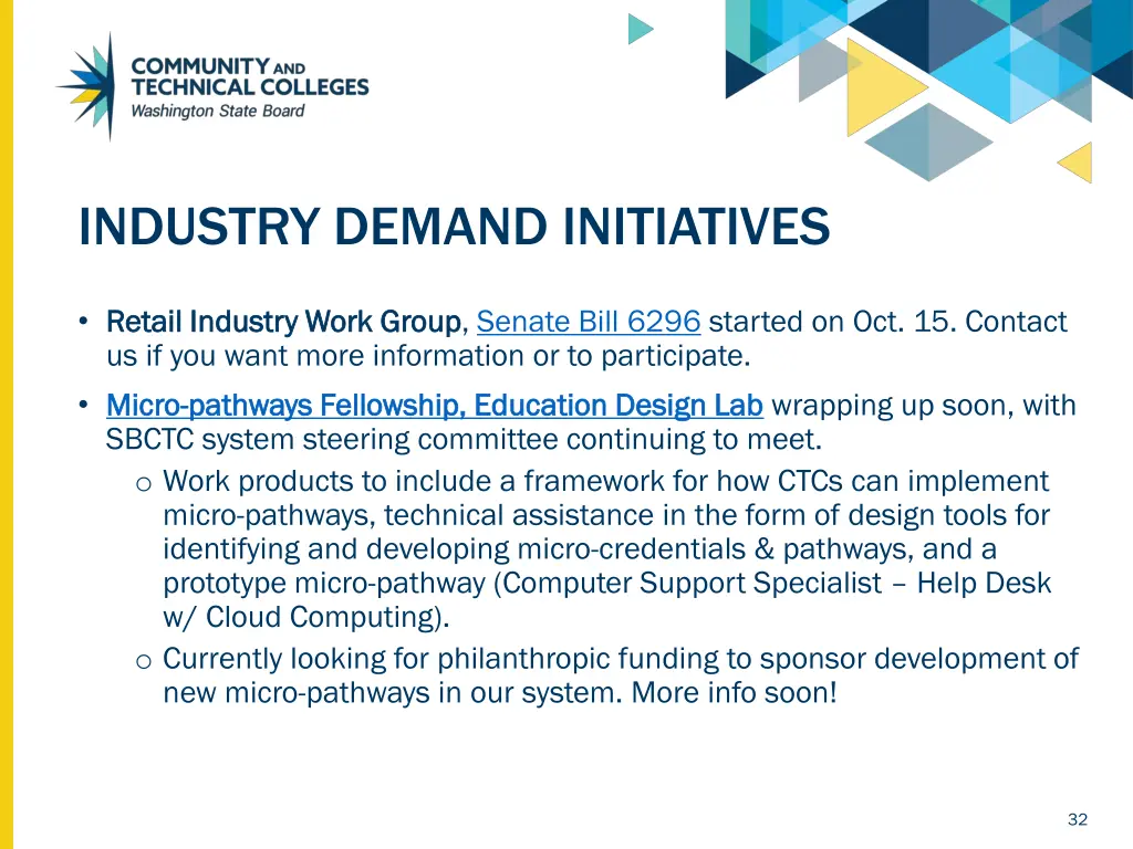 industry demand initiatives