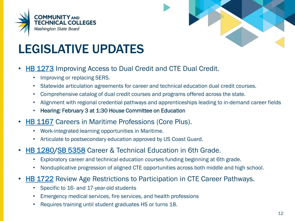 legislative updates
