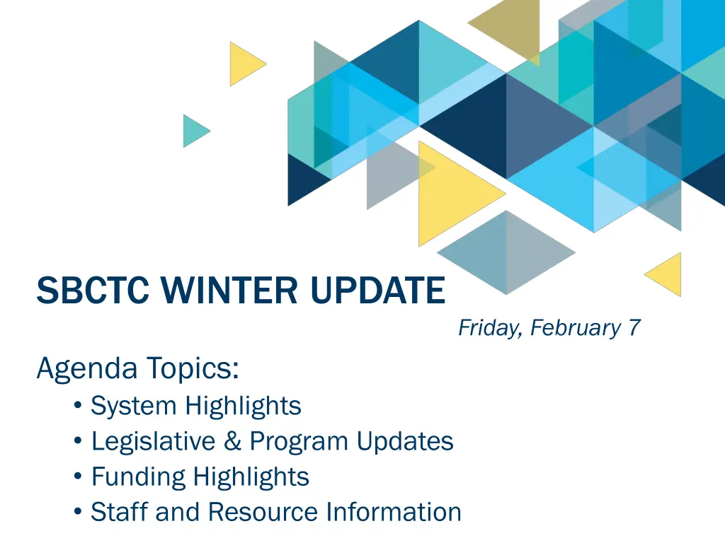 sbctc winter update