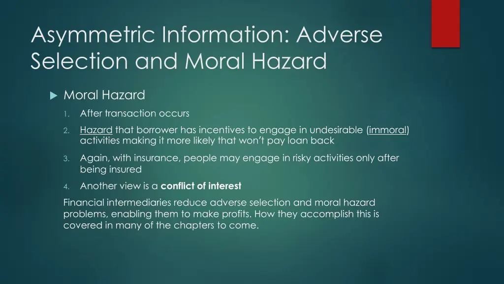 asymmetric information adverse selection